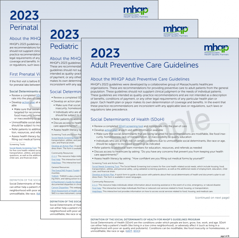 Sample Health Guidelines MHQP Begins Annual Process to Update Clinical Guidelines with a Health ...